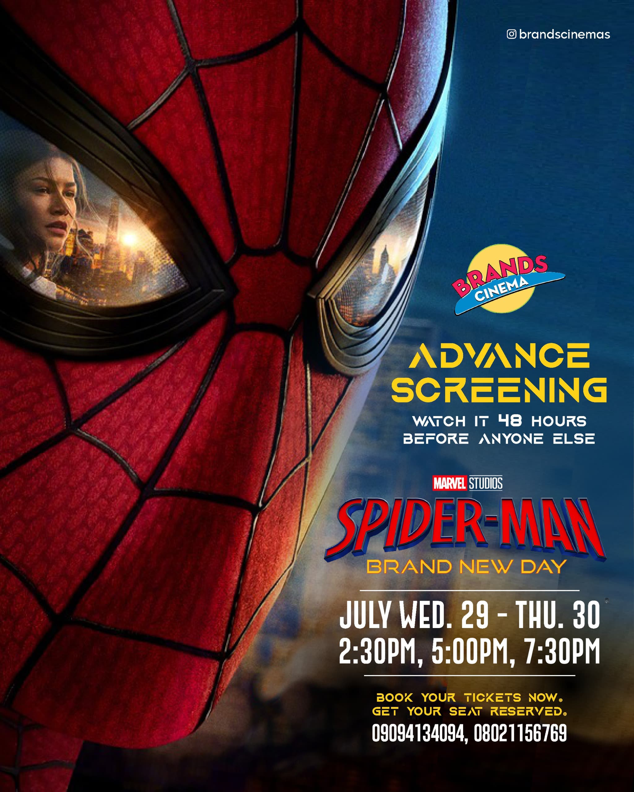 Spider man Advanced Screening poster